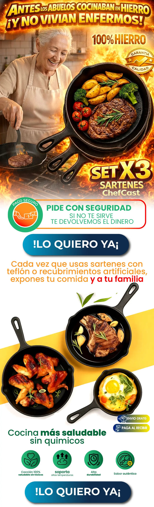 SET X5 SARTENES CHEF CAST